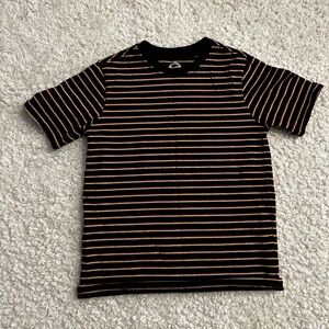boys red/yellow striped short sleeved tee. size small.